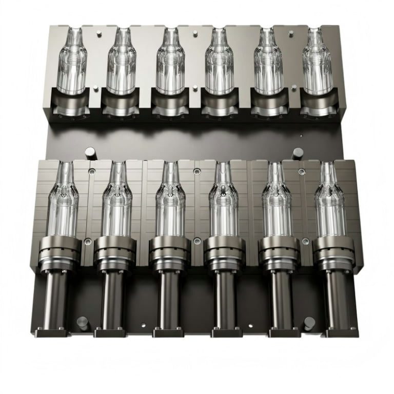 6-cavity PET wine bottle mold