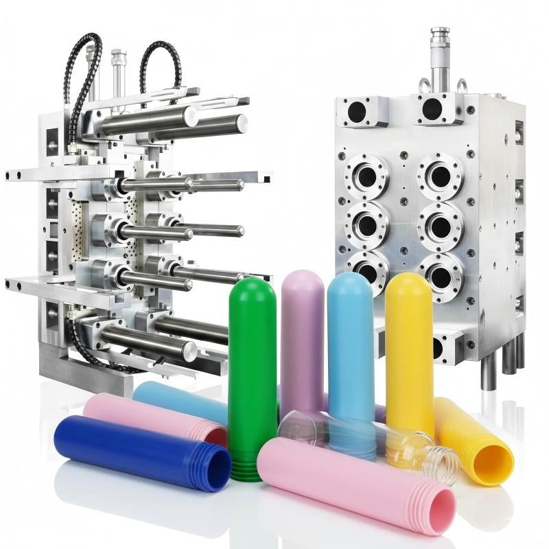 6-cavity cosmetic bottle preform mold