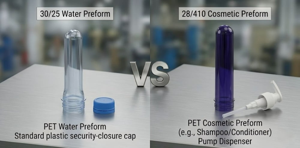 Preform Weight vs Neck Finish Comparison