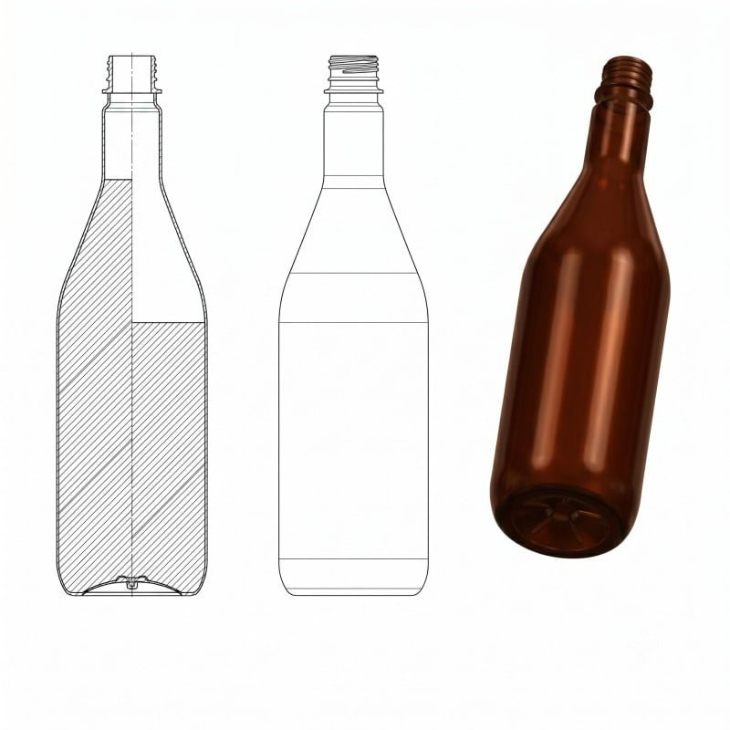 PET Liquor Bottle Design