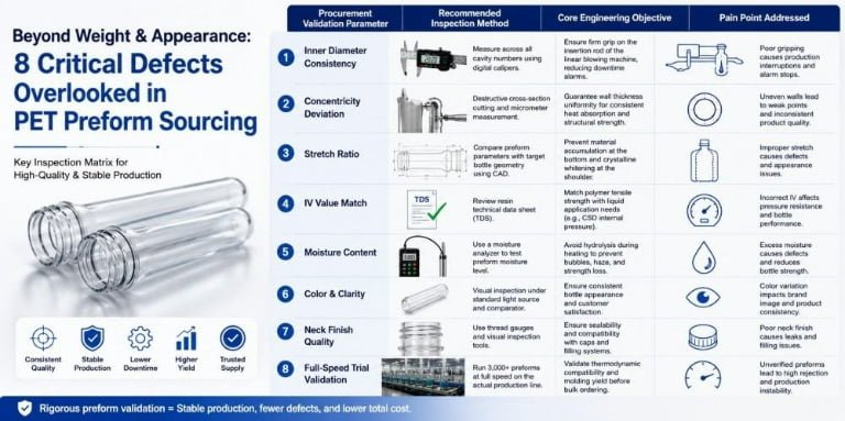 How to Procure PET Preforms: A Guide to Avoiding 8 Critical Defects