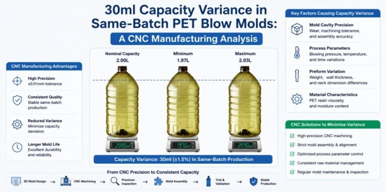 30ml Capacity Variance in Same-Batch PET Blow Molds: A CNC Manufacturing Analysis