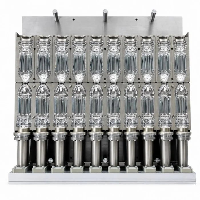 10-Cavity Linear Water Bottle Mold (600ml)
