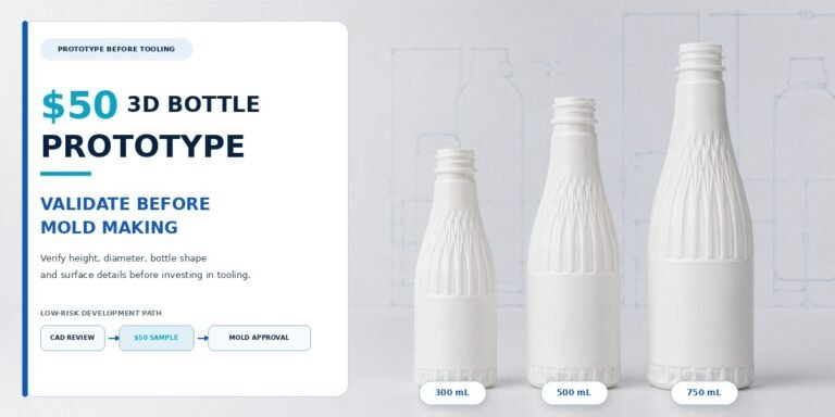 PET Bottle Prototype Before Mold Making: How a $50 3D Sample Can Reduce Tooling Risk