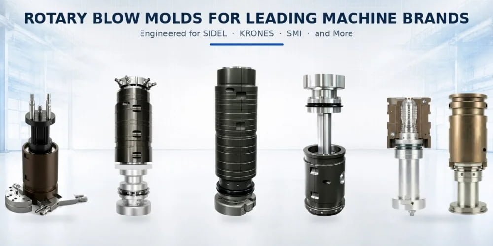 Krones and Sidel rotary PET blow mold comparison