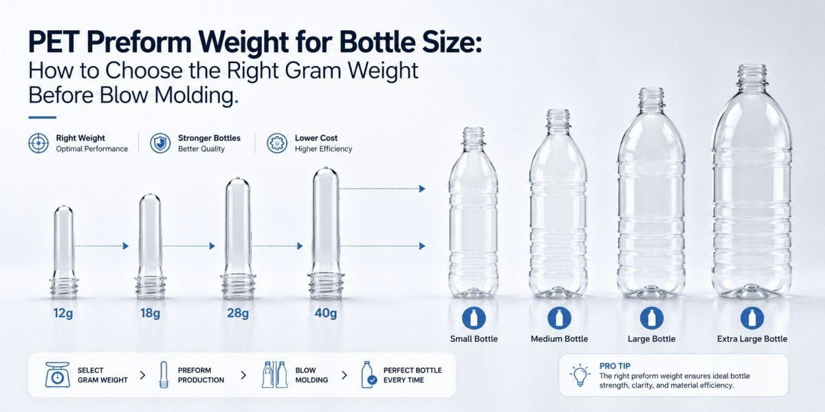 Custom PET bottle blueprint for bottle geometry and blow mold development