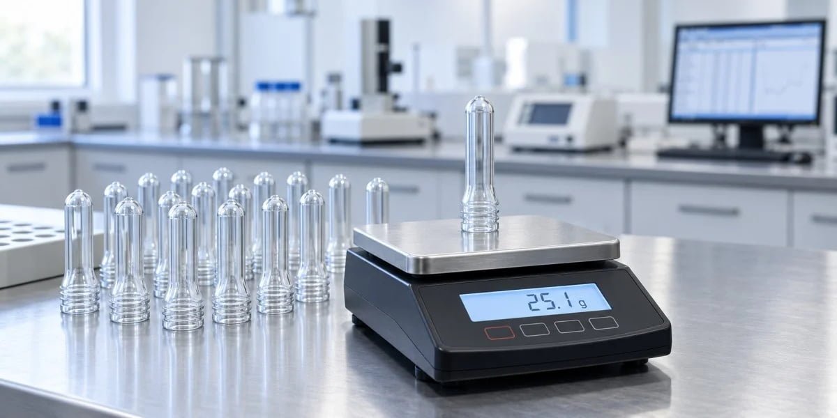 PET preform weight inspection