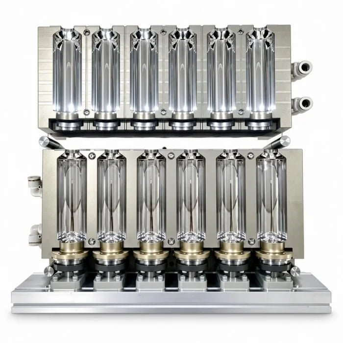 7075 Aluminum 6-Cavity Blow Molding Mold